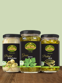 Artichoke, Grape Leaves, Okra